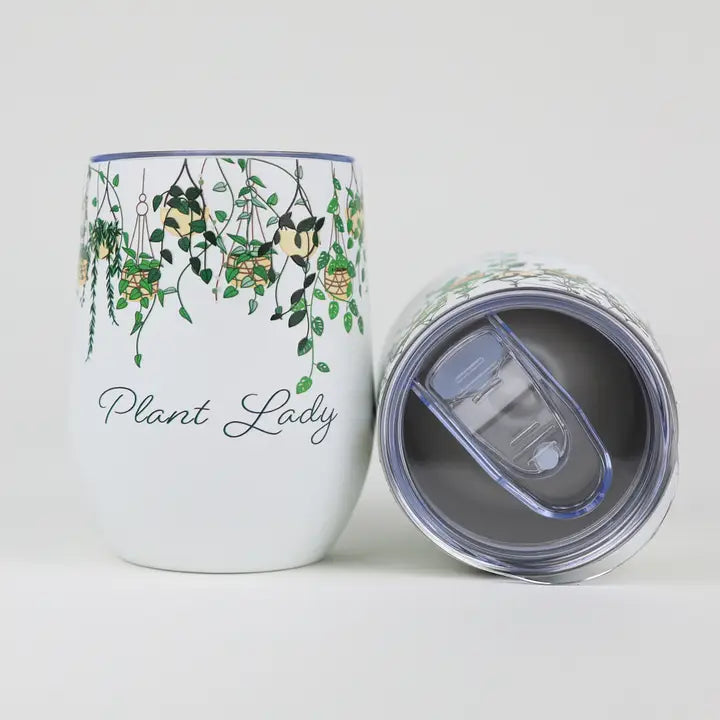 Plant Lady Stemless Wine Tumbler