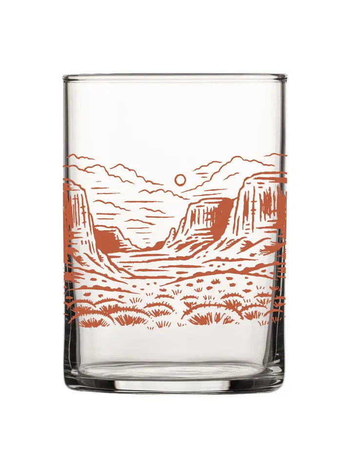 Desert Scene Rocks Glass