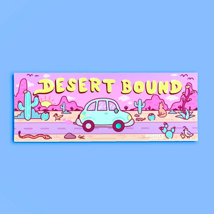 Desert Bound Vinyl Bumper Sticker