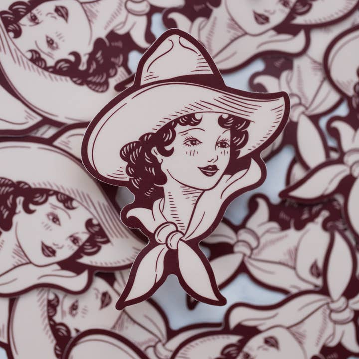 Vintage Cowgirl Sticker