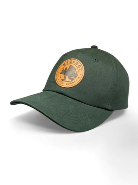 Bigfoot Hide & Seek World Champ Leather Patch Dad Hat