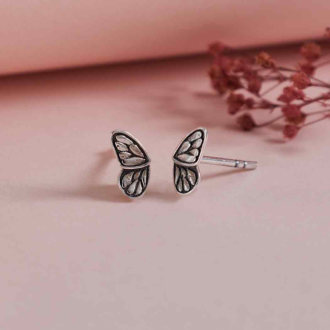 Tiny Butterfly Wing Earrings