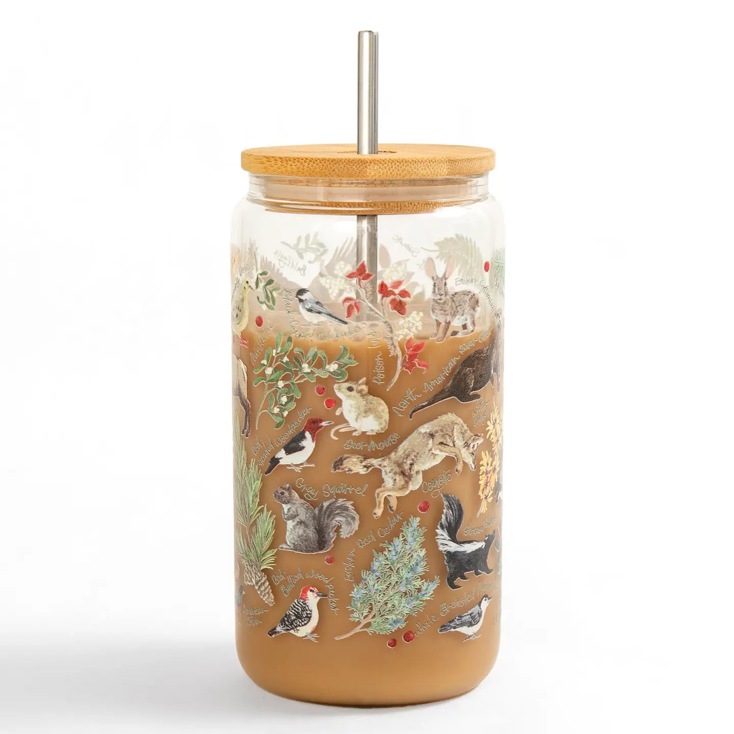 Flora and Fauna Glass Tumbler