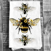 Vintage Bees Flower Tea Towel