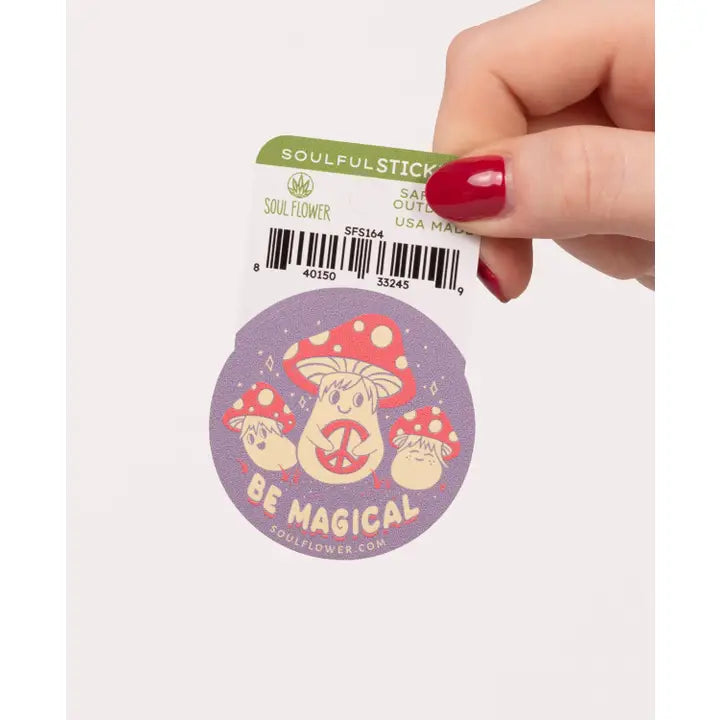 Be Magical Mushroom Mini Sticker