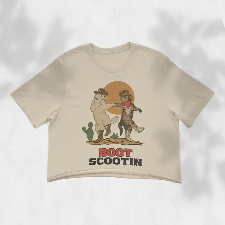 Boot Scootin' Kitties Crop Tee