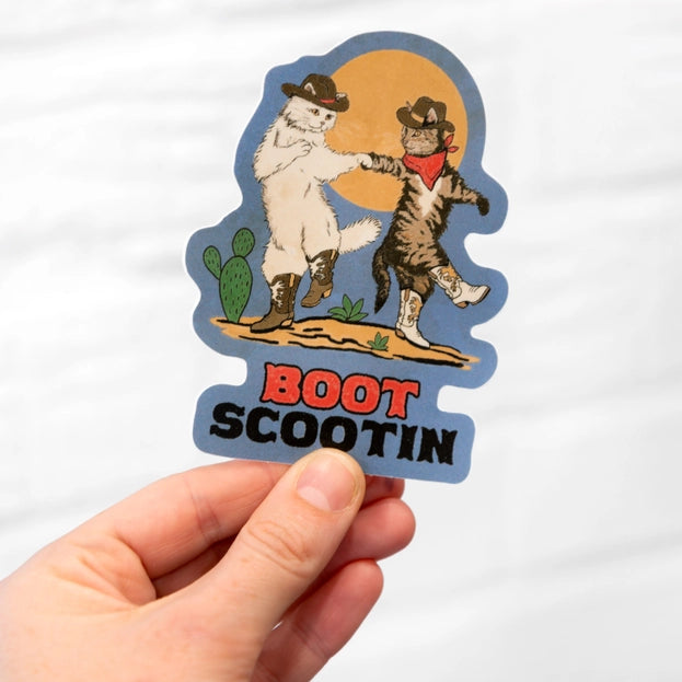 Boot Scootin' Kitties Sticker