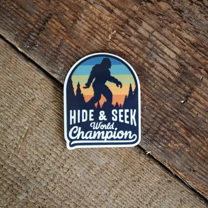 Hide & Seek Champion Bigfoot Sticker