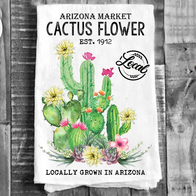 Arizona Market Cactus Tea Towel