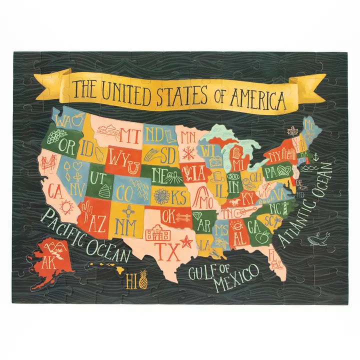 USA State Map Puzzle