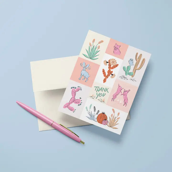 Desert Critters Thank You Card