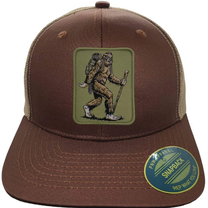 Hiking Sasquatch Patch Trucker Hat