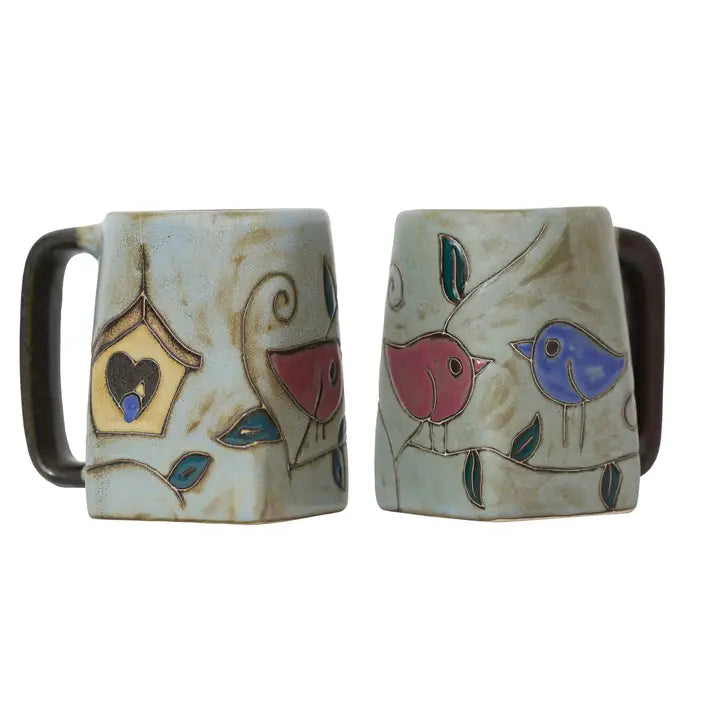 Birds Square Stoneware Mug