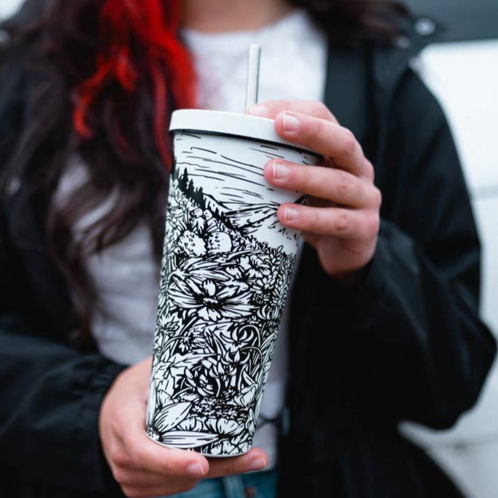 Flower Meadow Travel Tumbler