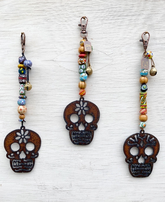 Rustic Sugar Skull Chime Ornament