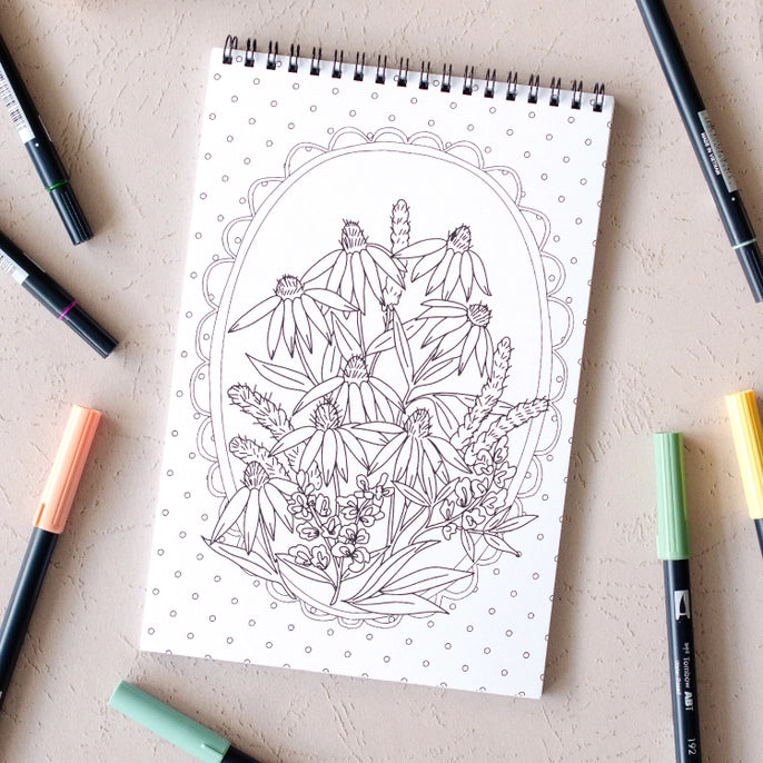 Wildflowers Coloring Book