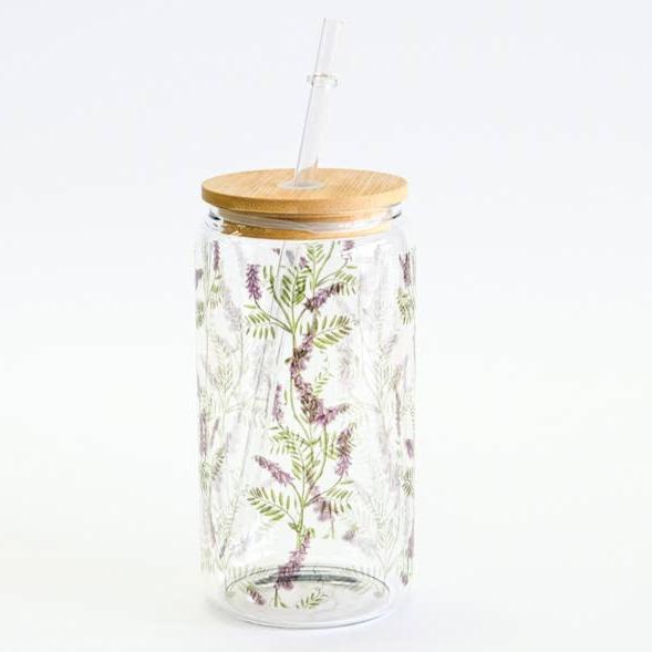 Lavender Glass Tumbler Cup