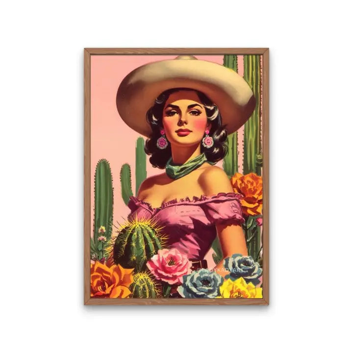 Flora Cowgirl Art Print