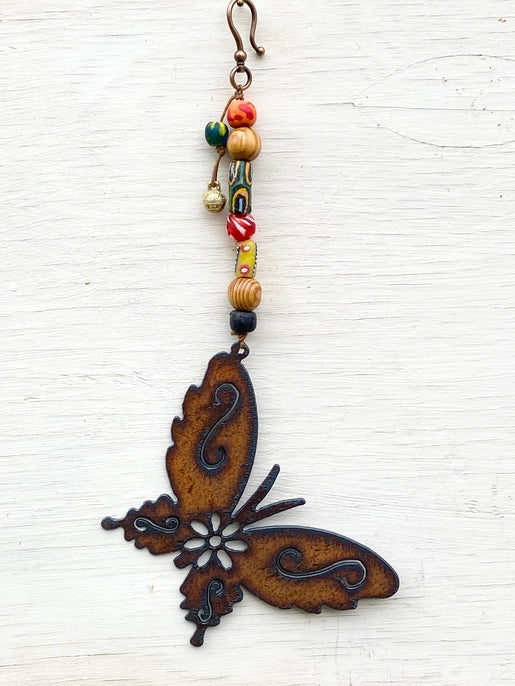 Rustic Butterfly Chime Ornament