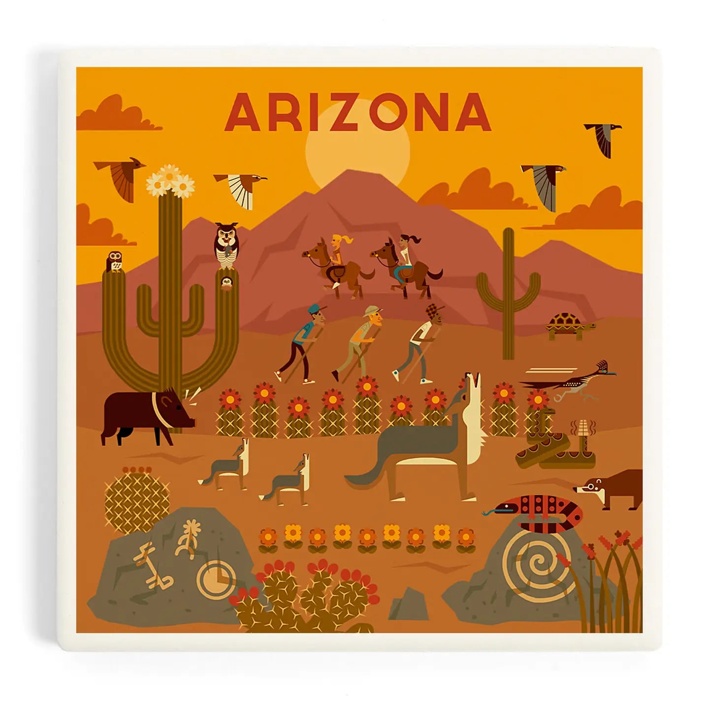 Arizona Scenery Ceramic Coaster