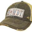 Howdy Flower Distressed Trucker