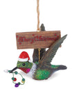 Hummingbird Santa Merry Christmas Ornament