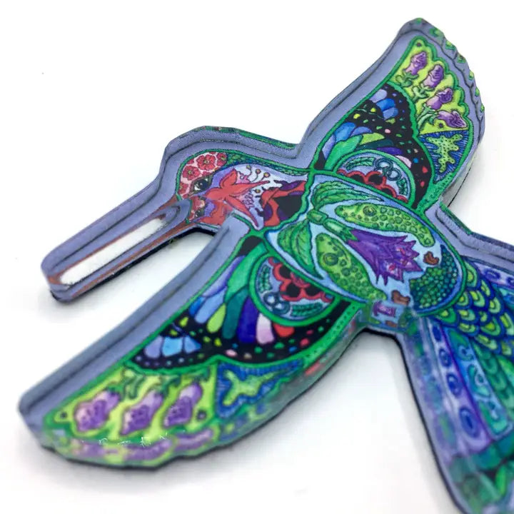 Mosaic Hummingbird Magnet