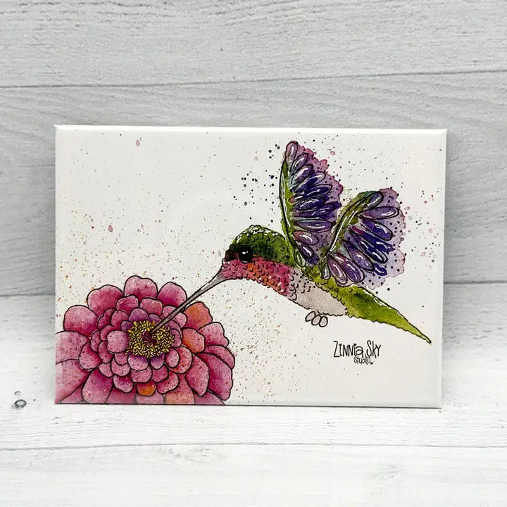 Hummingbird Watercolor Magnet