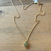 Dainty Striped Cactus Pendant Necklace