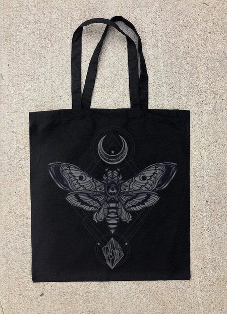 Luna Moth Black Tote