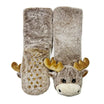 Kid's Moose Plush Slipper Socks