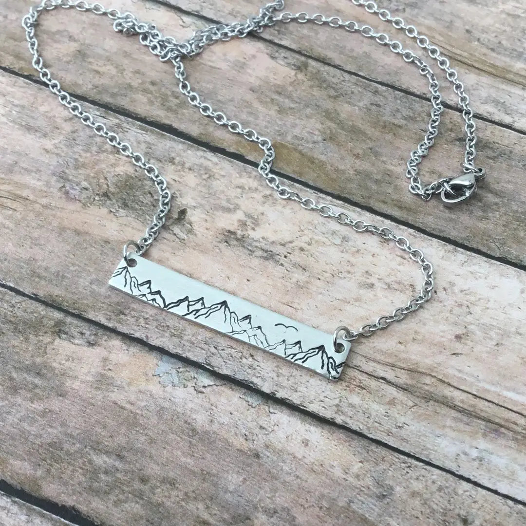 Mountain Range Bar Necklace