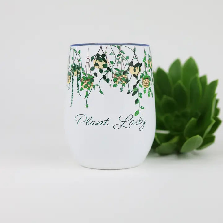 Plant Lady Stemless Wine Tumbler