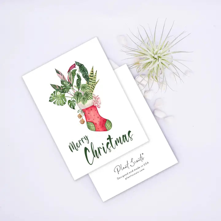 Merry Christmas Plant Stocking Card