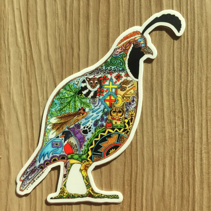 Mosaic Quail Sticker