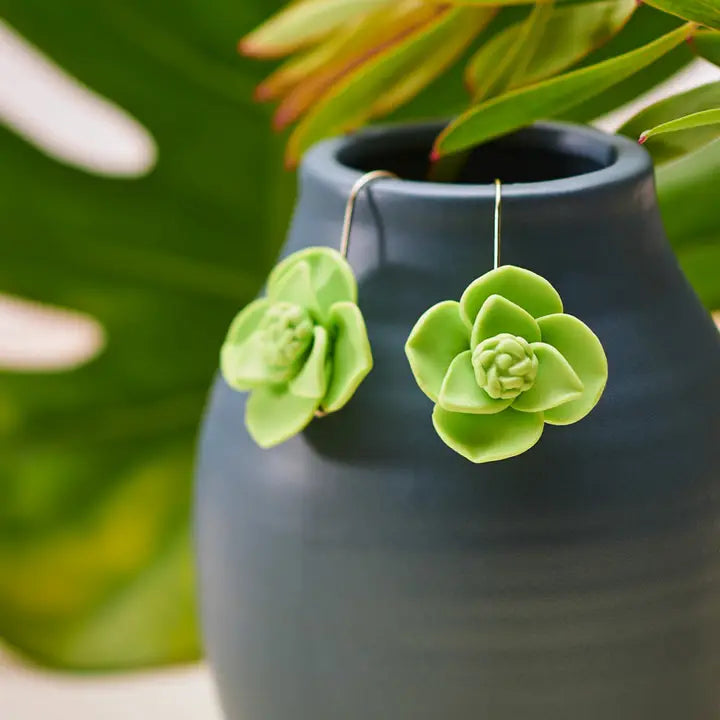 Succulent Drop Earrings