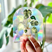 Monstera Suncatcher Iridescent Sticker