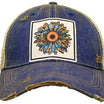 Multicolor Sunflower Distressed Trucker