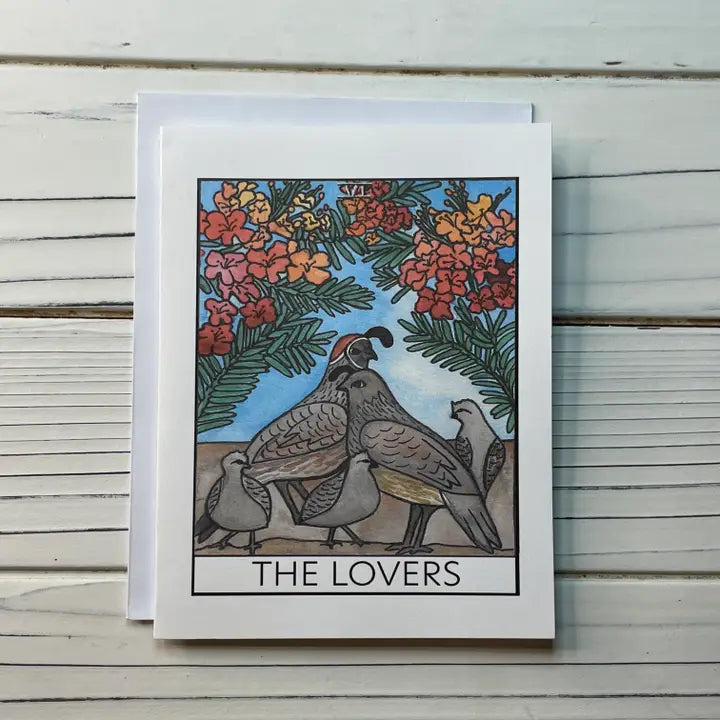 The Lovers Quail Card