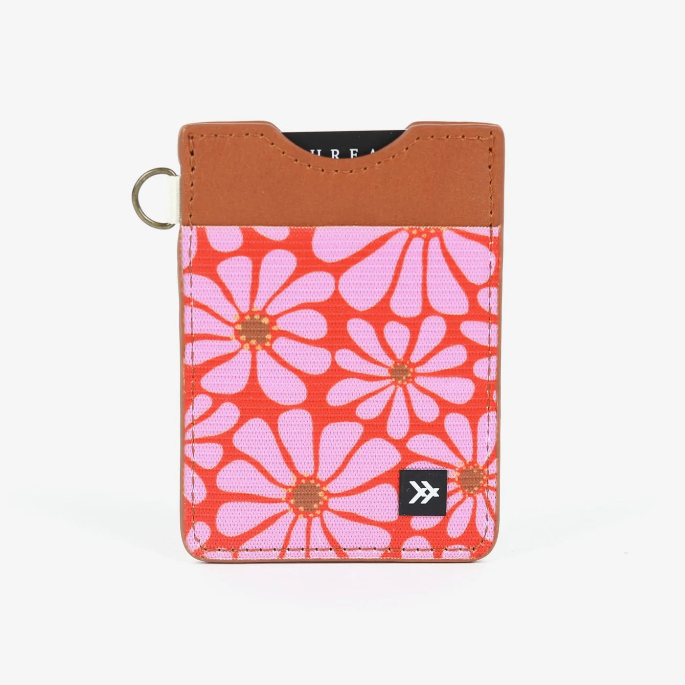 Patterned Vertical Leather Elastic Wallet