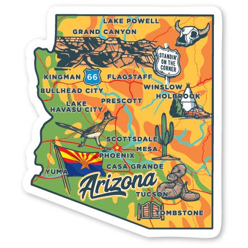 Arizona Across America Acrylic Magnet