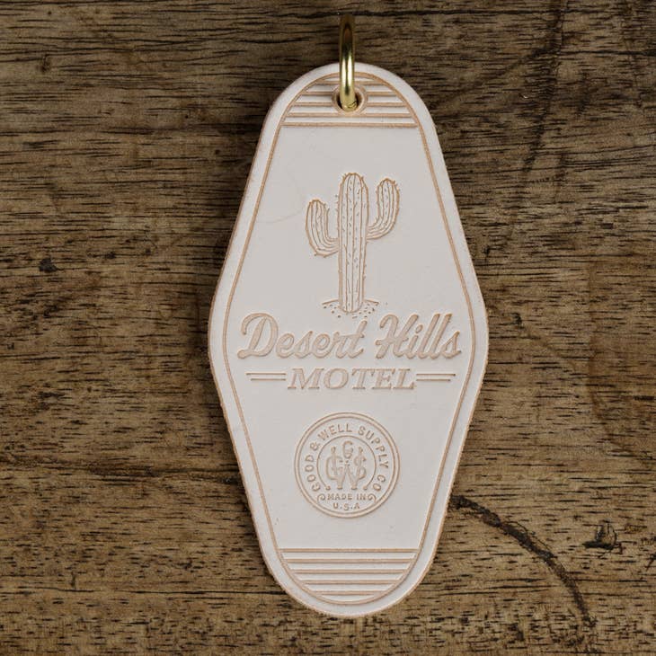 Desert Hills Motel Leather Key Tag