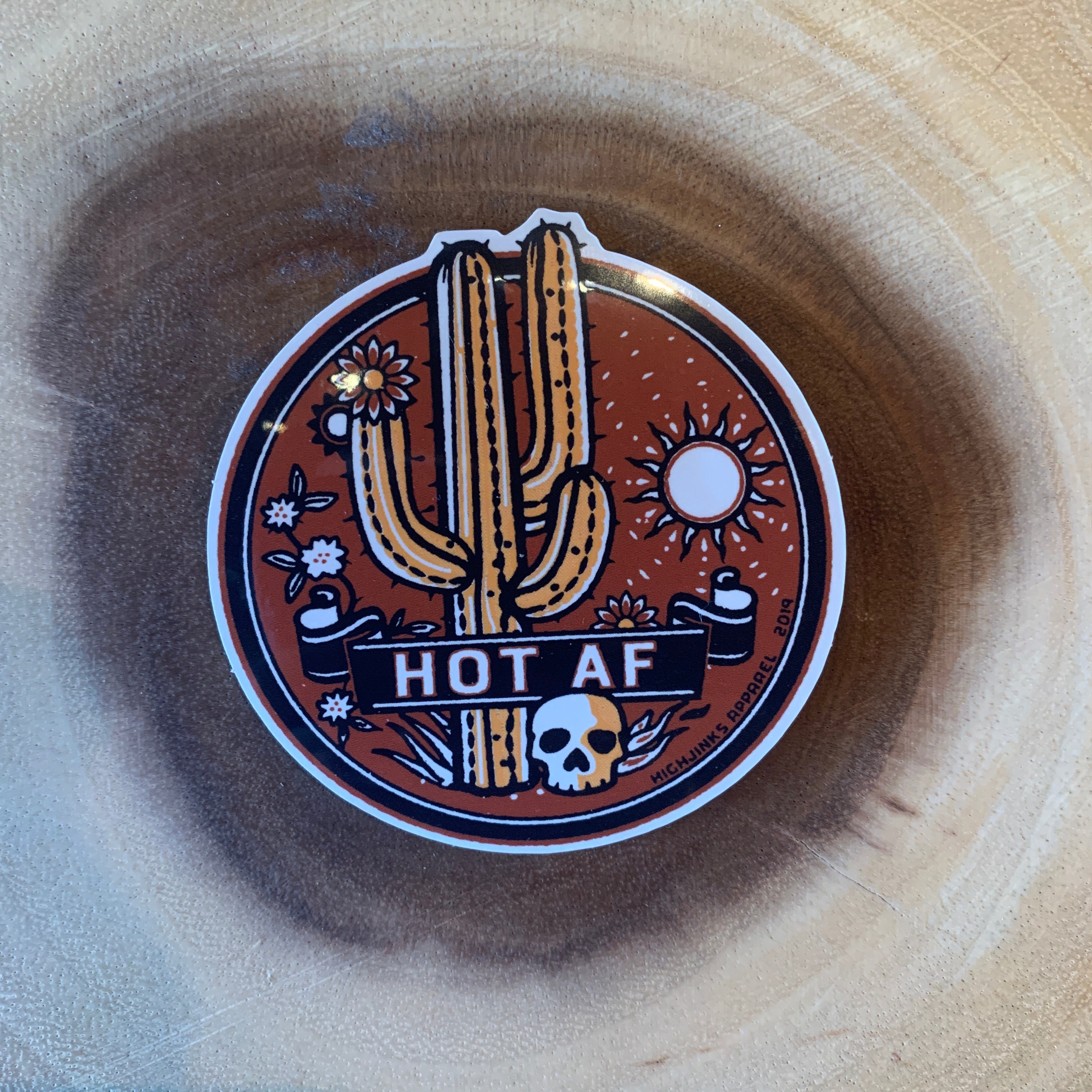 OG Hot AF Circular Sticker